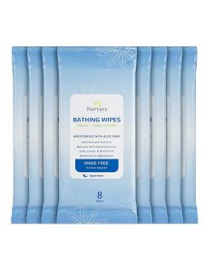 Nurture Natural Softening Wet Wipes For Adults, 8-Pack