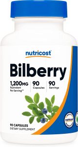 Nutricost Gluten Free & Non-GMO Bilberry Veggie Capsules, 90-Count