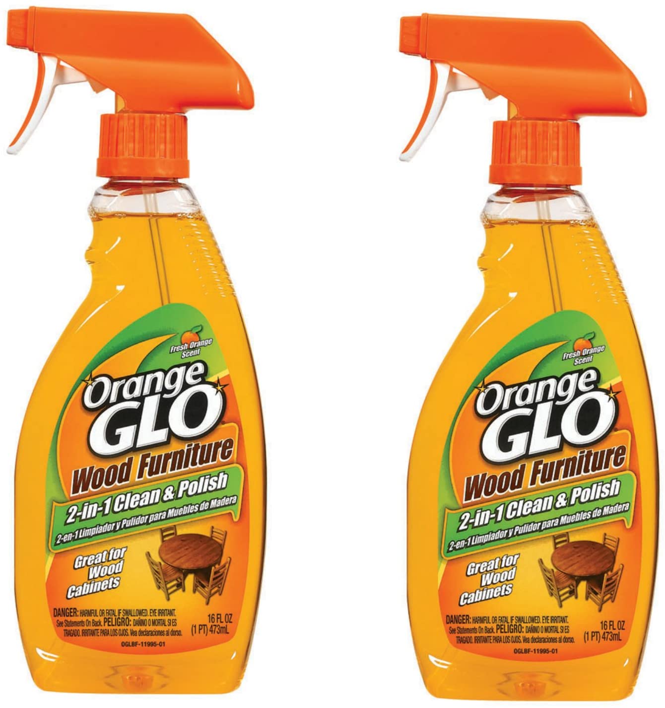 Orange Glo Natural Wood Table Cleaner, 2-Pack