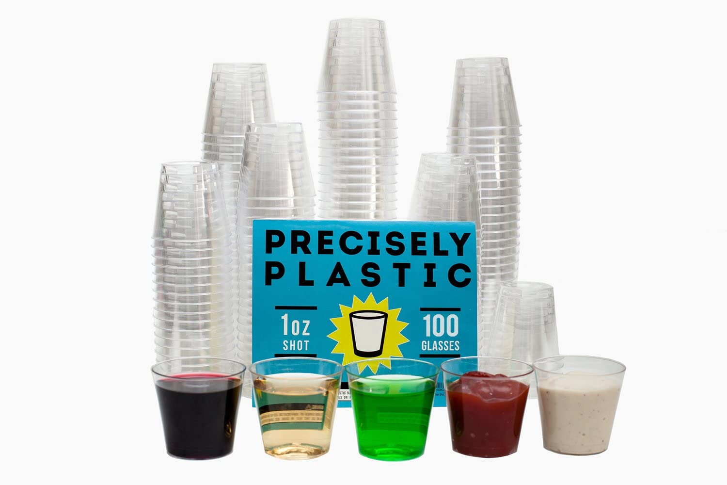 Precisely Plastic Bulk Pack Disposable Cups, 1-Ounce