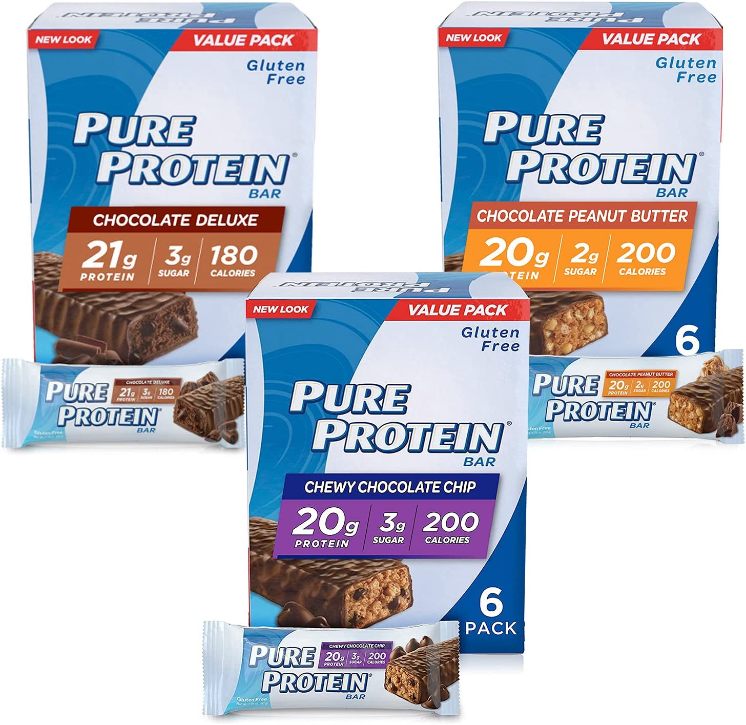 Pure Protein Chewy On-The-Go Bars For Breakfast, 18-Count