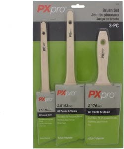 PXpro All-Purpose Paint Brushes For Home, 3-Piece