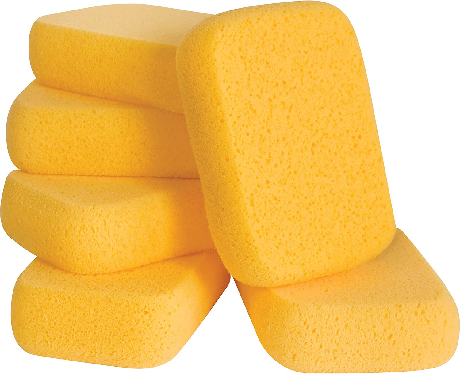 QEP Rounded Corner Professional Cleaning Sponges, 6-Pack