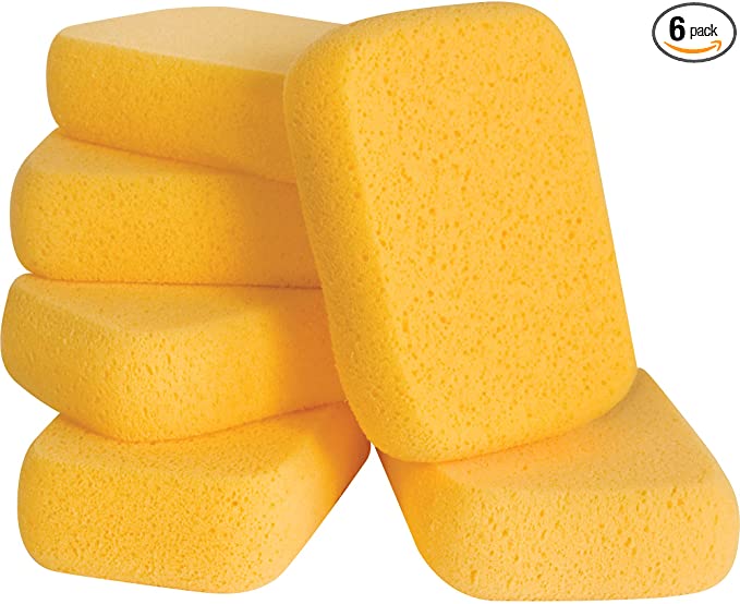 QEP Grout & Washing Cleaning Sponges, 6-Pack