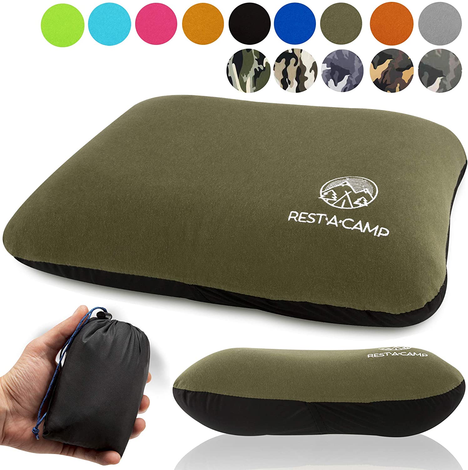 Rest-A-Camp Inflatable Camping Travel Pillow