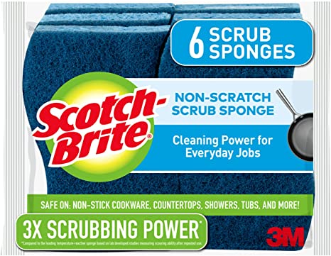 Scotch-Brite Non-Stick Cookware Cleaning Sponges, 6-Pack