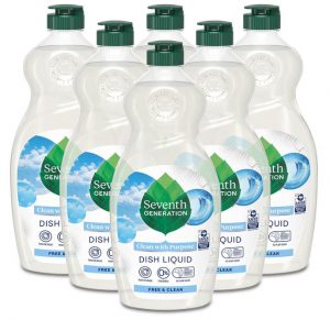 Seventh Generation Free & Clear Biodegradable Dish Soap, 6-Pack