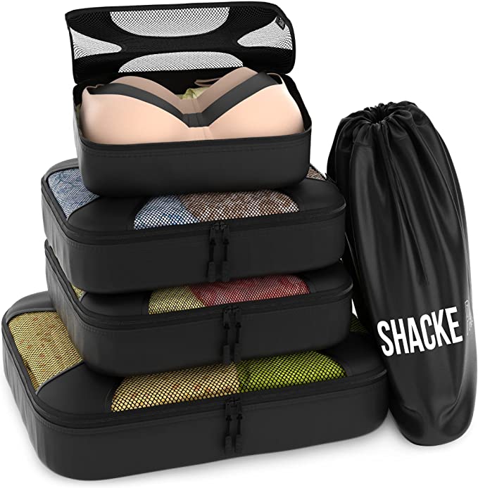 Shacke Pak Easy Clean Luggage Organizer Bags, 5-Piece