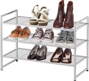 Simple Houseware Organizing Entryway Shoe Rack, 3-Tier