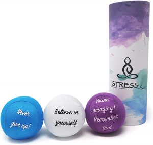 Stress Less Balls With Motivational Quotes Toys, 3-Pack