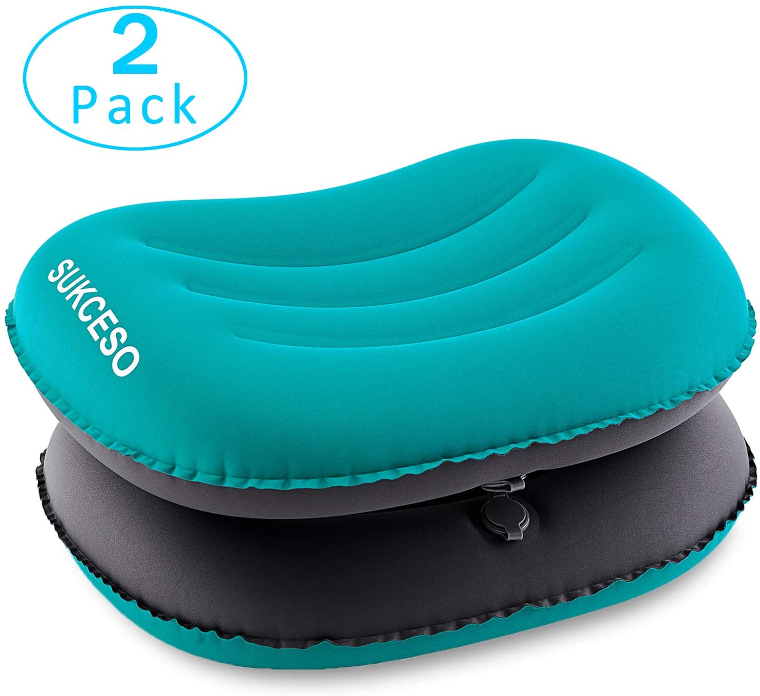 SUKCESO Ultralight Inflatable Camping Pillow, 2-Pack