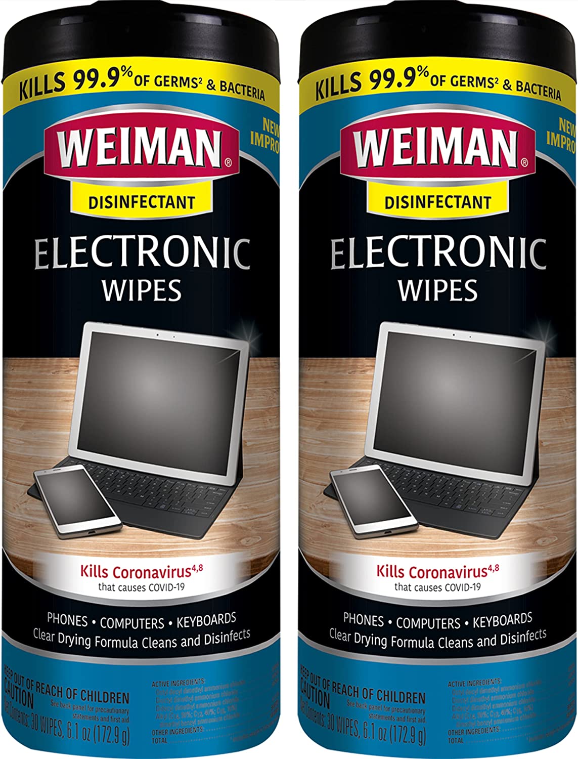Weiman Non-Toxic Electronic Screen Cleaning Wipes, 2-Pack
