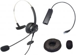 WirelessFinest RJ9 Monaural Mic Noice Cancelling Headset