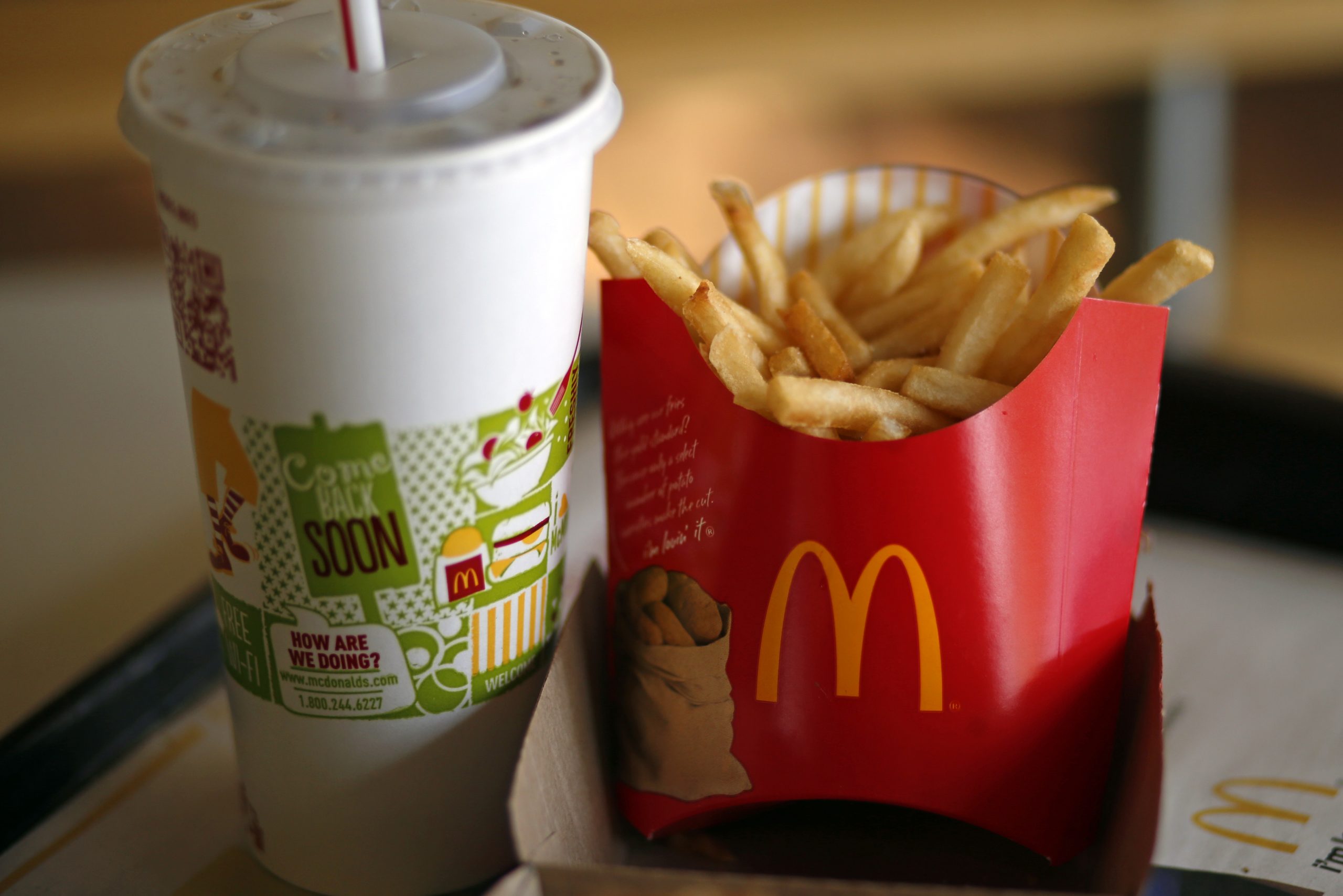 McDonald's drink and french fries