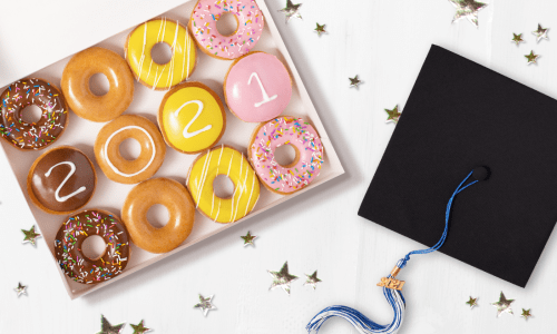 Krispy Kreme dozen doughnuts for Class of 2021 graduating seniors