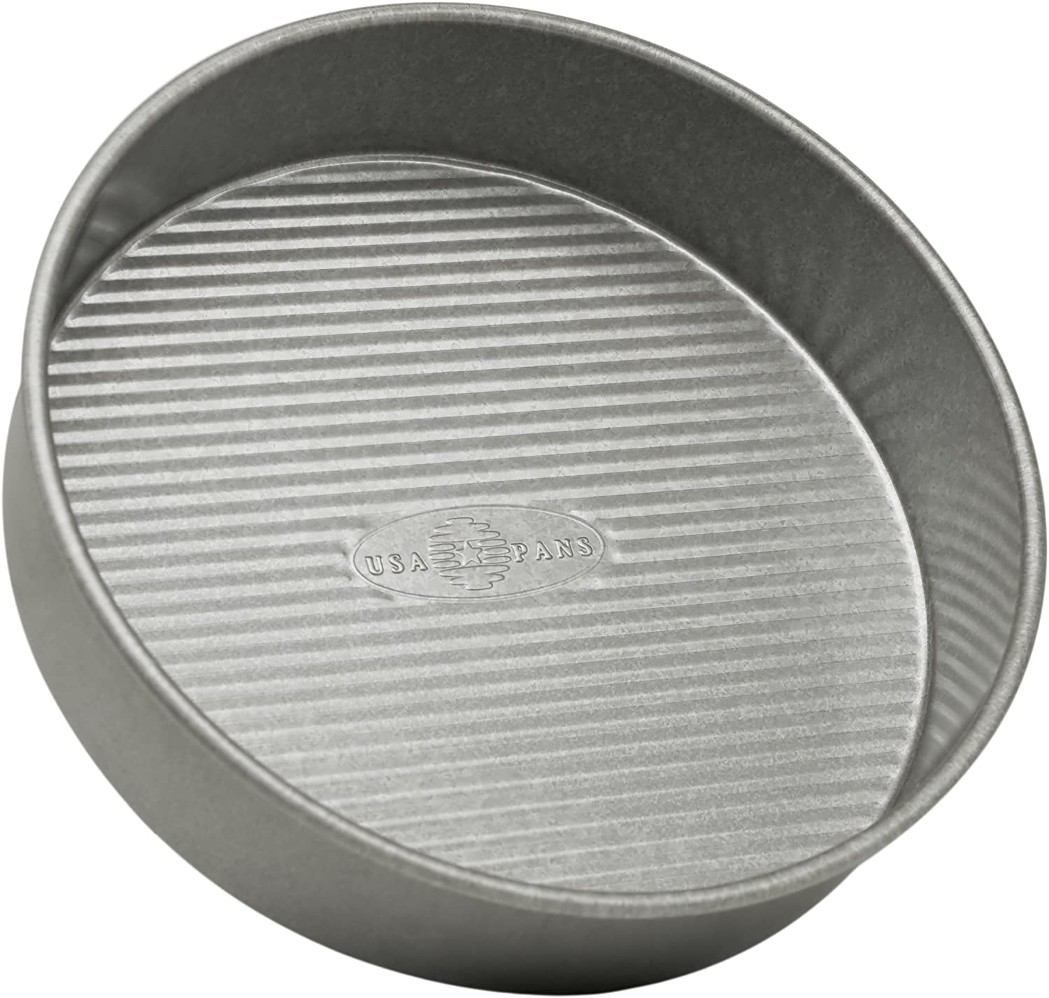 USA Pan Bakeware 1070LC Alloy Steel Round Cake Pan, 9-Inch