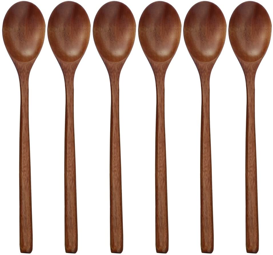 ADLORYEA BPA-Free Wooden Spoon & Spoon Set, 6-Piece