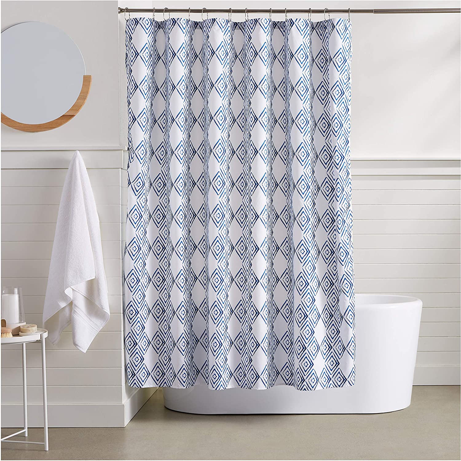 AmazonBasics Diamond Bathroom Shower Curtain