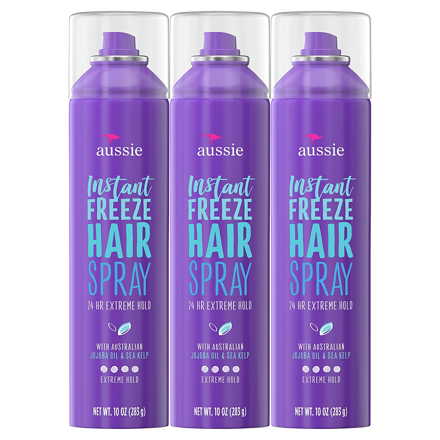 Aussie Extreme Hold Long-Lasting Hairspray For Women, 3-Pack