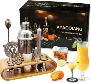 AYAOQIANG Bartender Cocktail Shaker Set, 12-Piece