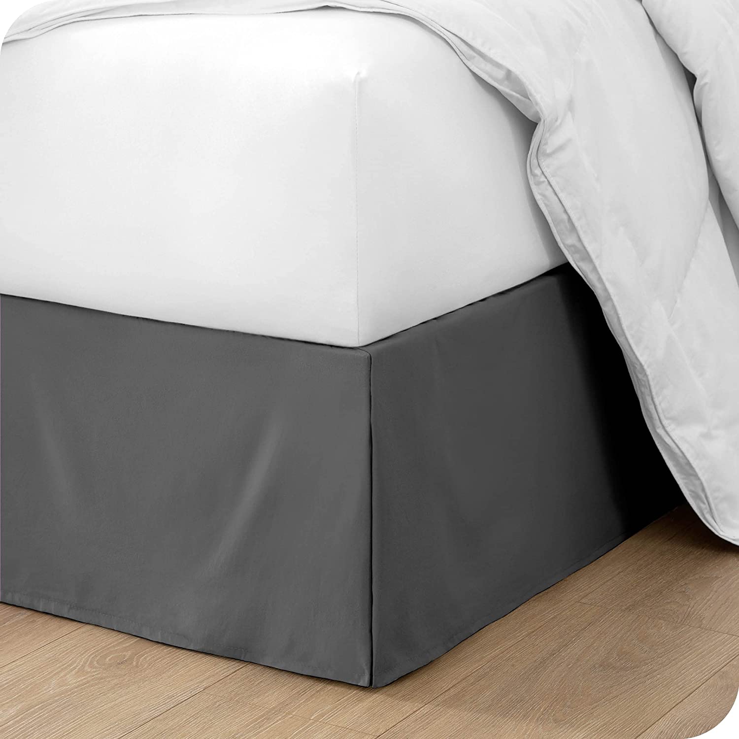 Todays Home Basic Grey Full Size 14" Drop Bed Skirt Classic Style Fade Resistant 