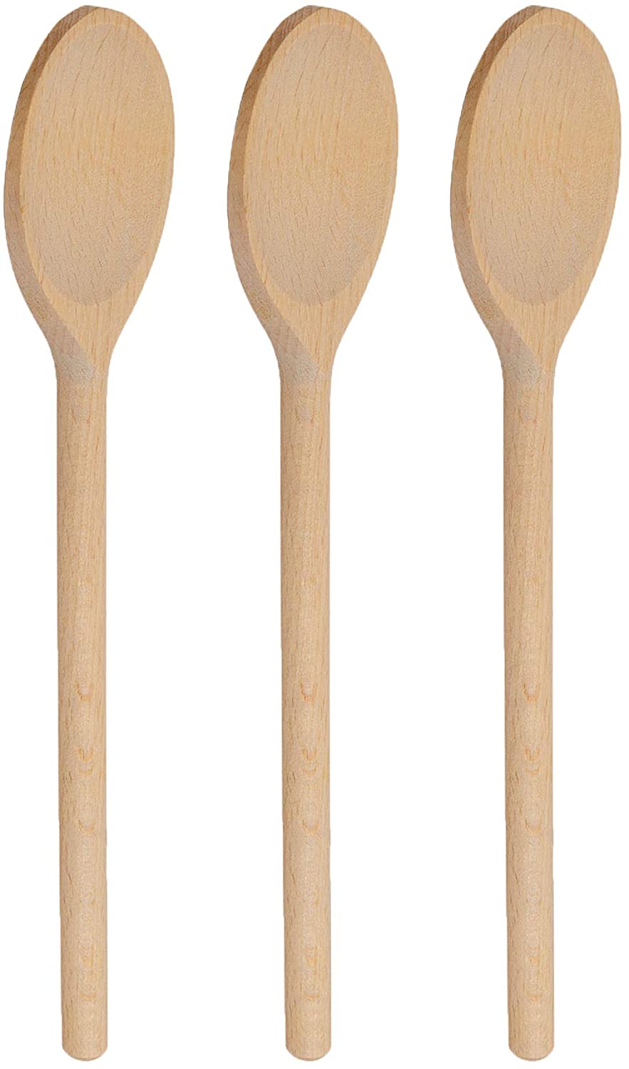BICB Long Handle Cooking Mini Oval Wooden Spoons