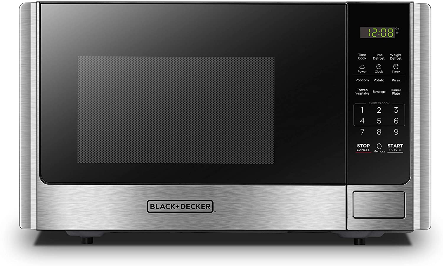 BLACK+DECKER Turntable Digital Portable Microwave Oven, 900-Watt