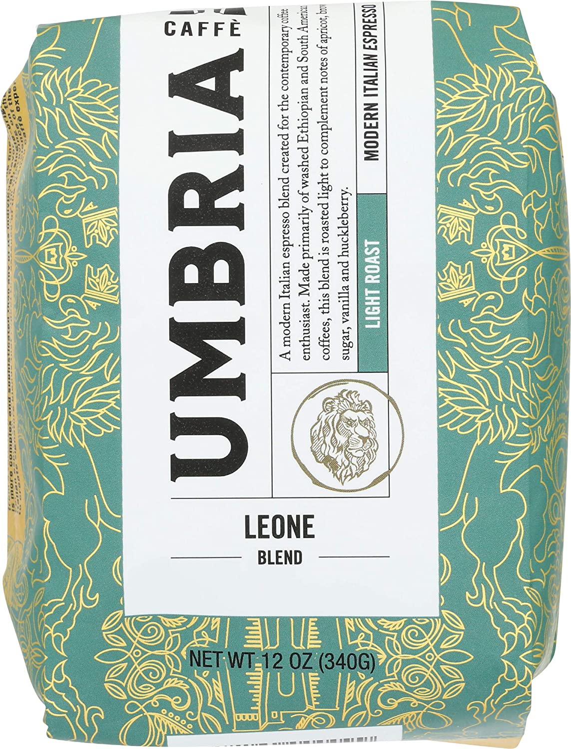 Caffe Umbria Leone Blend Arabica Light Roast Coffee