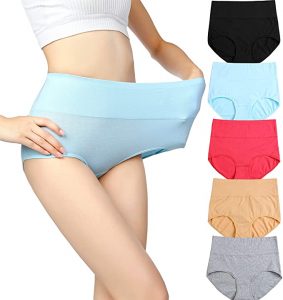 Cauniss Organic C-Section High Waist Underwear, 5-Pack