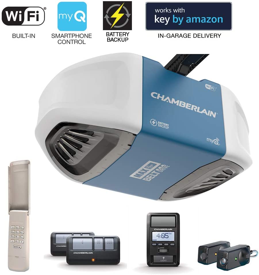 Chamberlain B970 Smartphone-Controlled Ultra-Quiet & Strong Garage Door Opener
