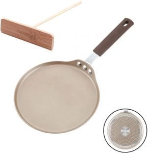 CHEFMADE Non-Stick Crepe Pan With Bamboo Spreader, 8-Inch