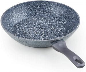 Cook N Home 02668 Even Heat Oven Safe Stone Frying Pan, 12-Inch