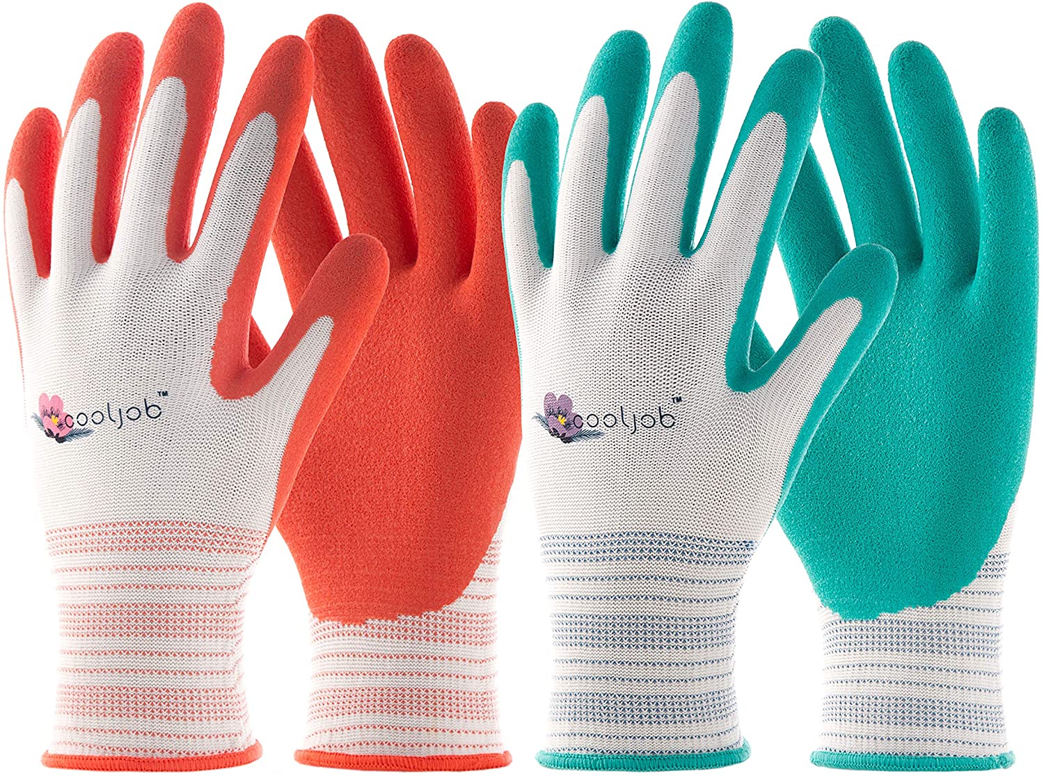 COOLJOB Knitted Lady’s Gardening Gloves, 6-Pair