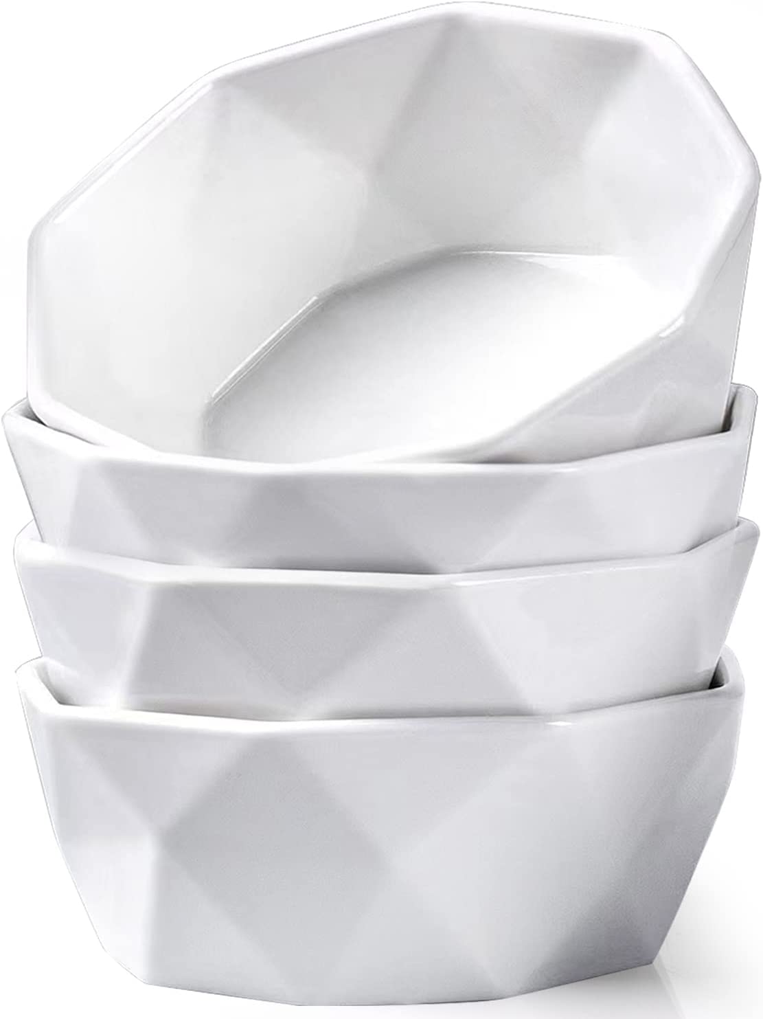 Delling Easy Clean Geometric Soup Bowls, 4-Pack