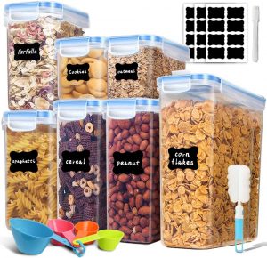 EAGMAK Stackable Cereal Containers, 7-Piece