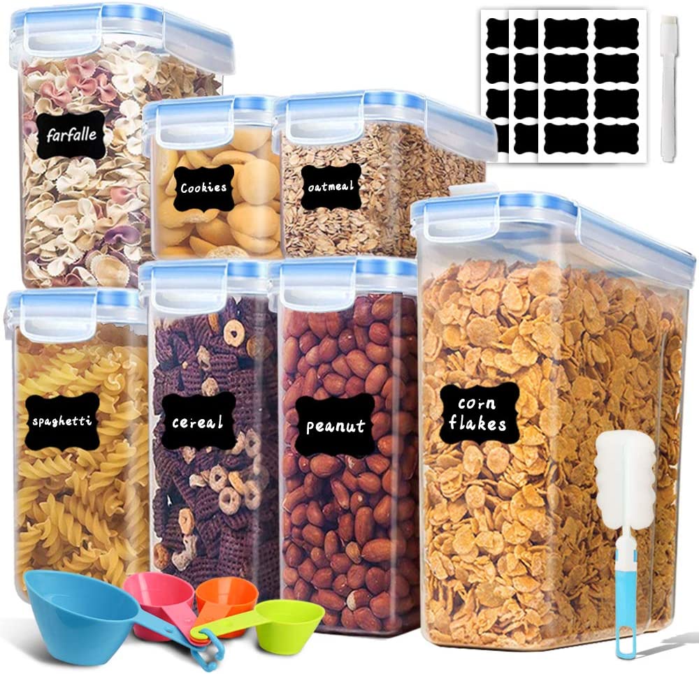 EAGMAK Stackable Cereal Containers, 7-Piece