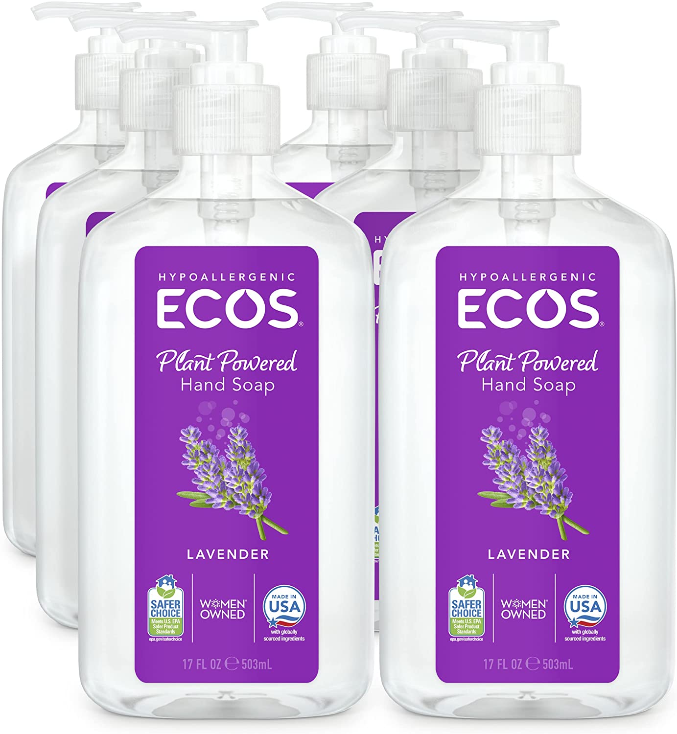 ECOS Biodegradable Natural Hand Soap, 6-Pack