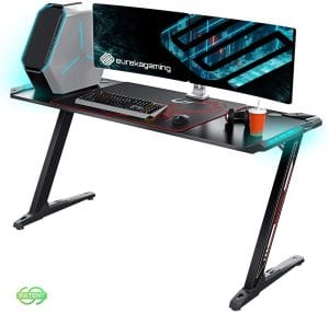 Eureka Ergonomic Z60 RGB LED Lights Controller Stand Gaming Desk
