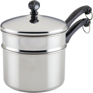  [New Upgrade] Stainless Steel Double Boiler Pot 600ML for  Melting Chocolate, Butter, and Candle Making - 18/8 Steel Universal Insert:  Home & Kitchen