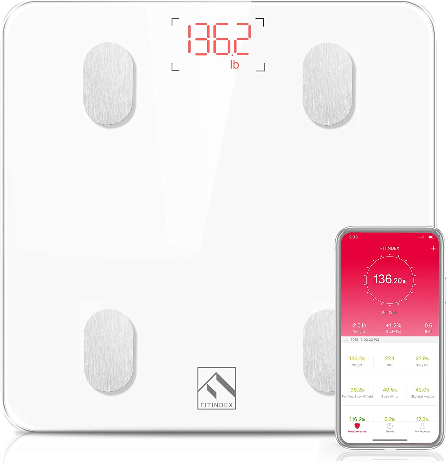 Portable Digital Body Fat Analyzer Health Monitor BMI Weight Loss Tester Scale^ 