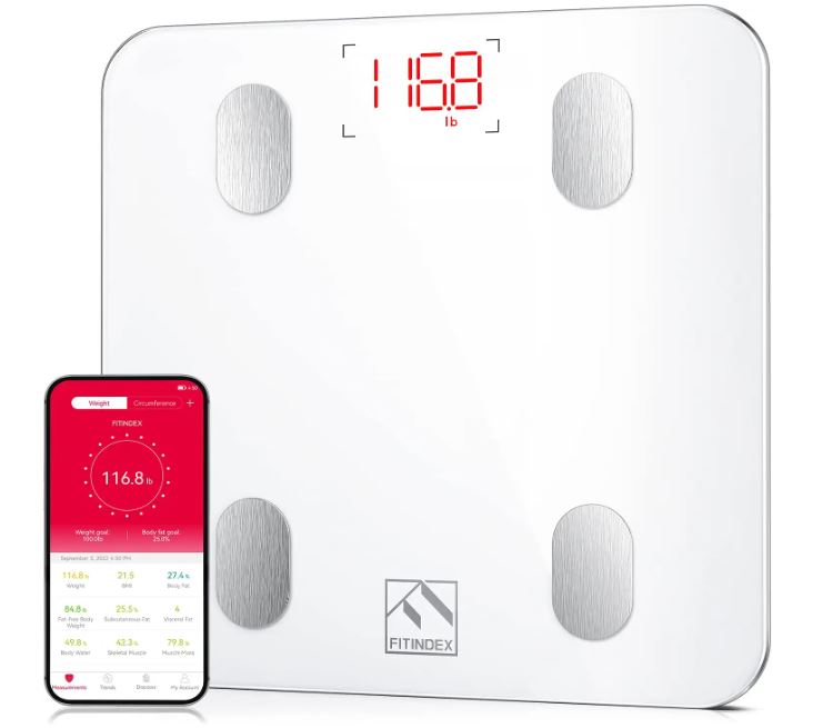 FITINDEX Bluetooth Body Composition Monitor Smart Bathroom Scale