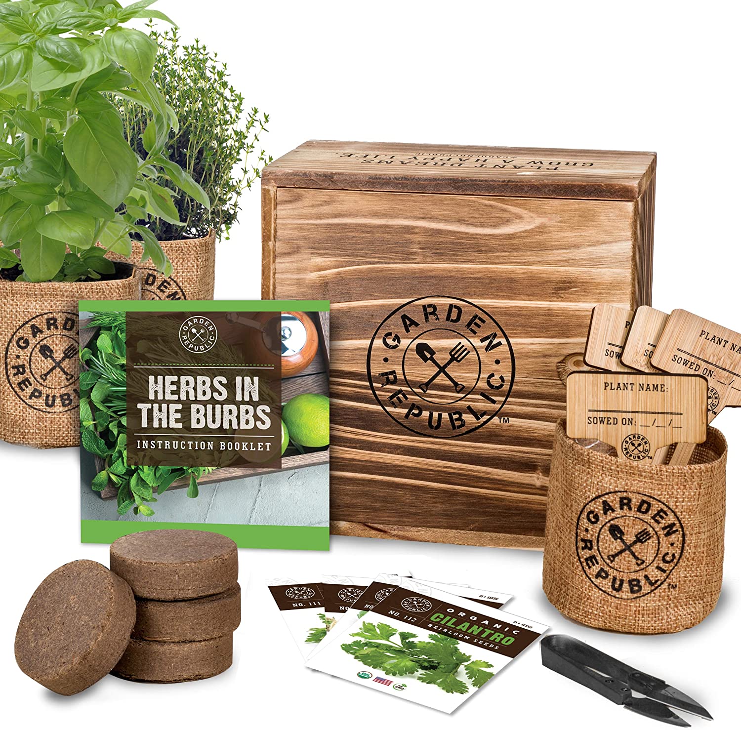 GARDEN REPUBLIC Culinary Giftable Herb Garden Kit