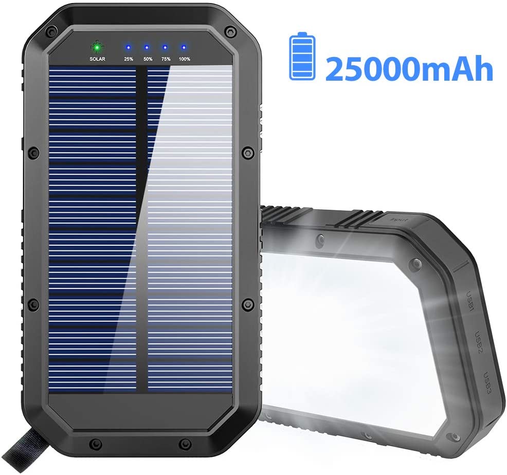GoerTek 25000mAh Battery Portable Panel Solar Window Charger