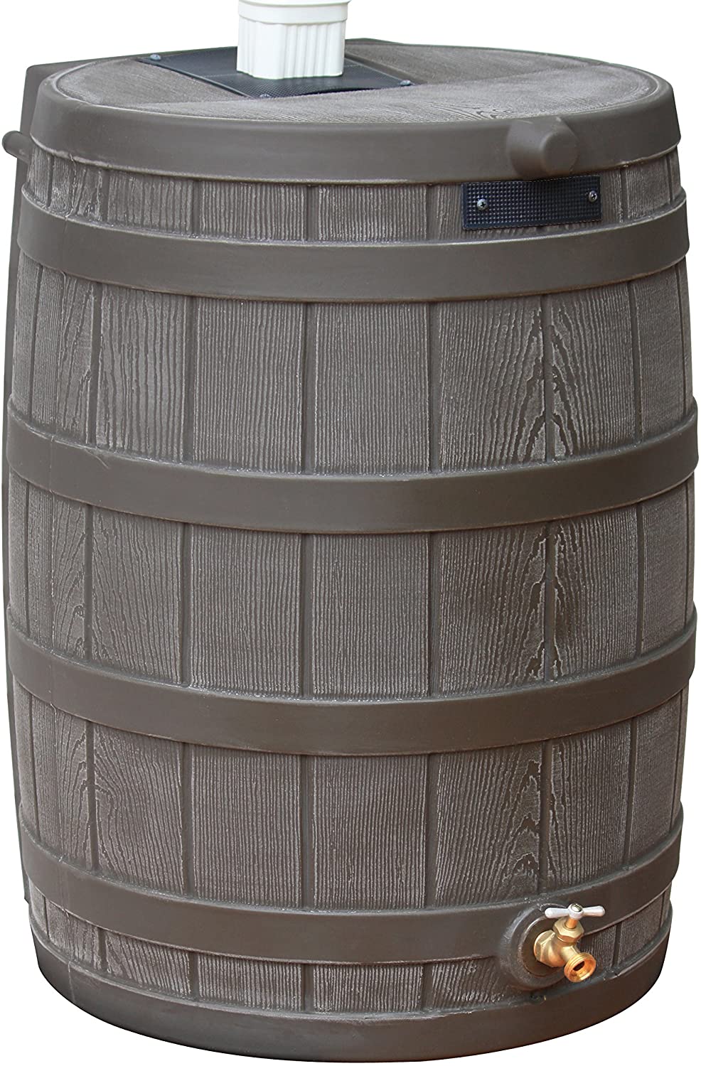 Good Ideas RW50-OAK Rain Wizard Overflow Spout Rain Barrel, 50-Gallon