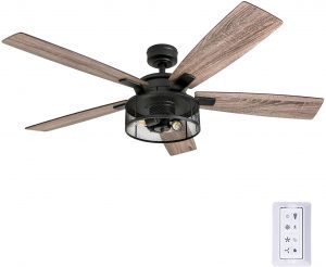Honeywell Carnegie Remote Control Ceiling Fan For Bedroom, 52-Inch