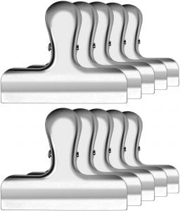 IPOW Family Round Corner Bag Clips, 10-Pack