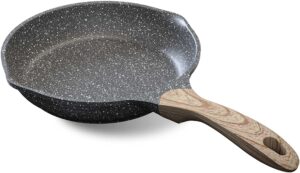 Jeetee Nonstick Soft Touch Handle Induction Stone Frying Pan, 8-Inch