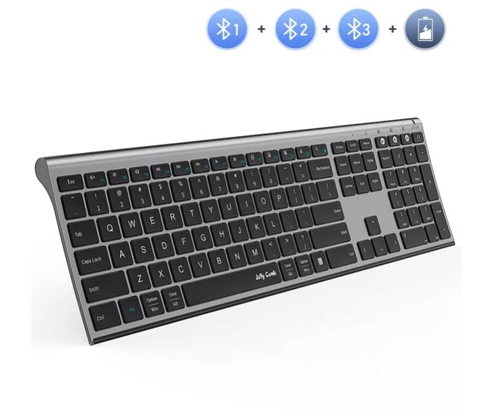 Jelly Comb Multi-Device Metallic Bluetooth Keyboard