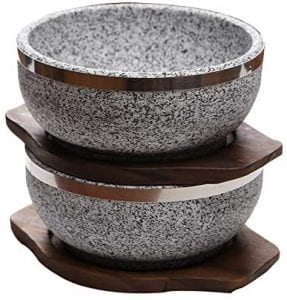 KoreArtStory Dolsot-Bibimbap Korean Cooking Stone Bowl