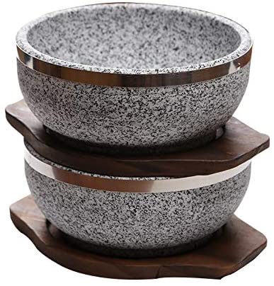 KoreArtStory Dolsot-Bibimbap Antique Korean Cooking Stone Bowl